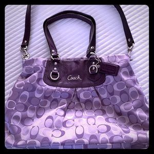 Authentic Purple Coach Designer Bag